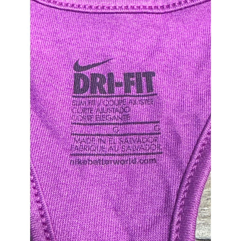 Nike Dri-FIT Tank Tops Large Purple Racerback Training Gym Slim Fit Preloved - Picture 3 of 7
